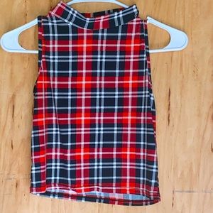 No sleeve shirt with squares